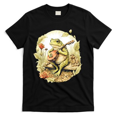 Frog Playing Banjo On Log T-Shirt