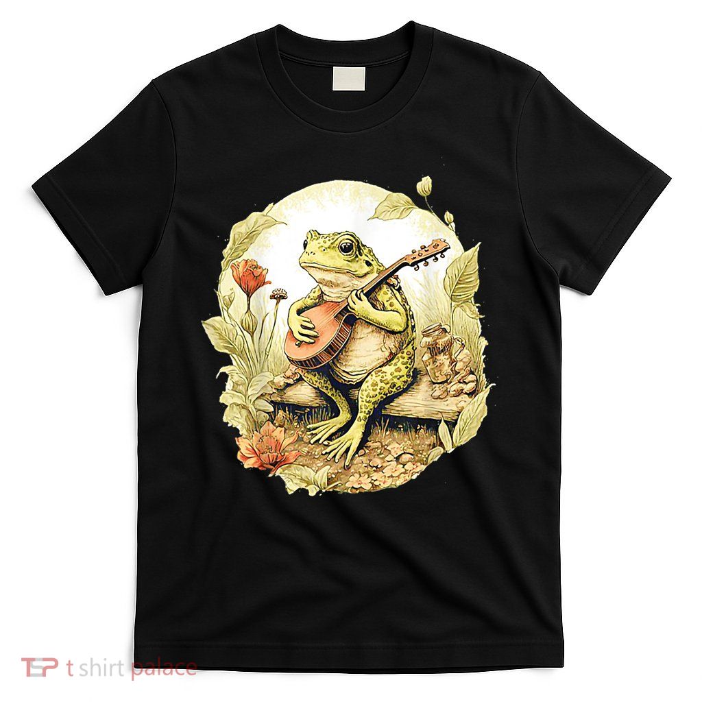 Frog Playing Banjo On Log T-Shirt