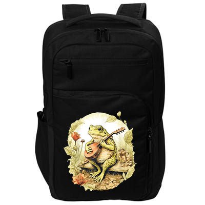 Frog Playing Banjo On Log Impact Tech Backpack