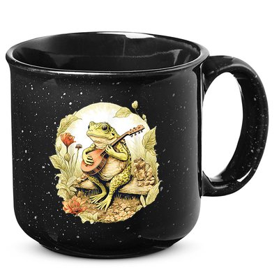 Frog Playing Banjo On Log 15oz Campfire Ceramic Mug