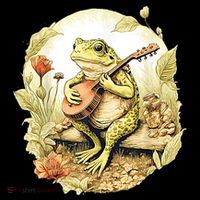 Frog Playing Banjo On Log Toddler Sweatshirt