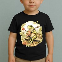 Frog Playing Banjo On Log Toddler T-Shirt