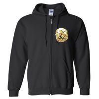 Frog Playing Banjo On Log Full Zip Hoodie
