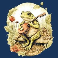 Frog Playing Banjo On Log Infant Baby Jersey Bodysuit
