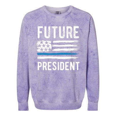 Future President Boy President To Be Colorblast Crewneck Sweatshirt