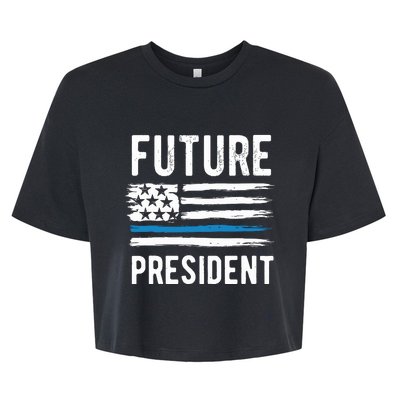 Future President Boy President To Be Bella+Canvas Jersey Crop Tee