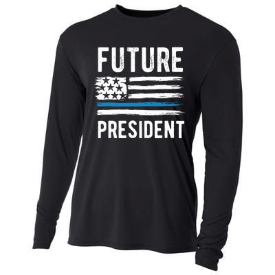 Future President Boy President To Be Cooling Performance Long Sleeve Crew