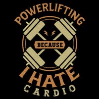 Funny Powerlifting Because I Hate Cardio For A Gym Weightlifting 16 in Basic Backpack