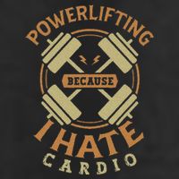 Funny Powerlifting Because I Hate Cardio For A Gym Weightlifting Golf Towel