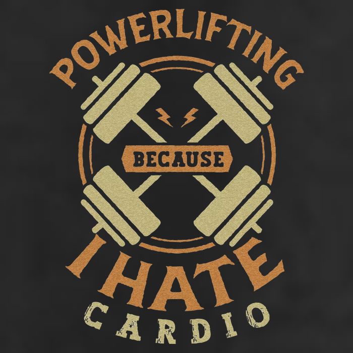 Funny Powerlifting Because I Hate Cardio For A Gym Weightlifting Golf Towel