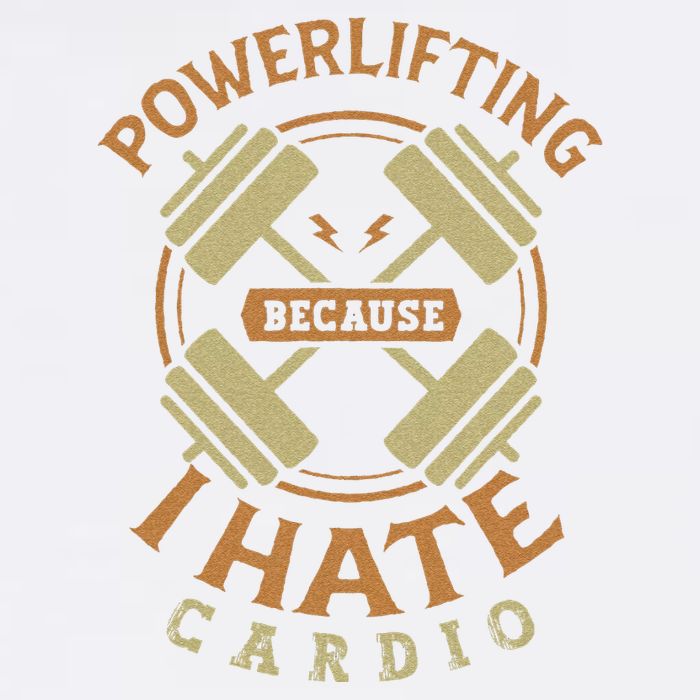 Funny Powerlifting Because I Hate Cardio For A Gym Weightlifting Garment-Dyed Sweatshirt