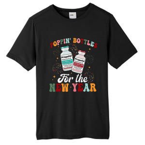 Funny Poppin Bottles For The New Year Icu Nurse Propofol Crna Tall Fusion ChromaSoft Performance T-Shirt