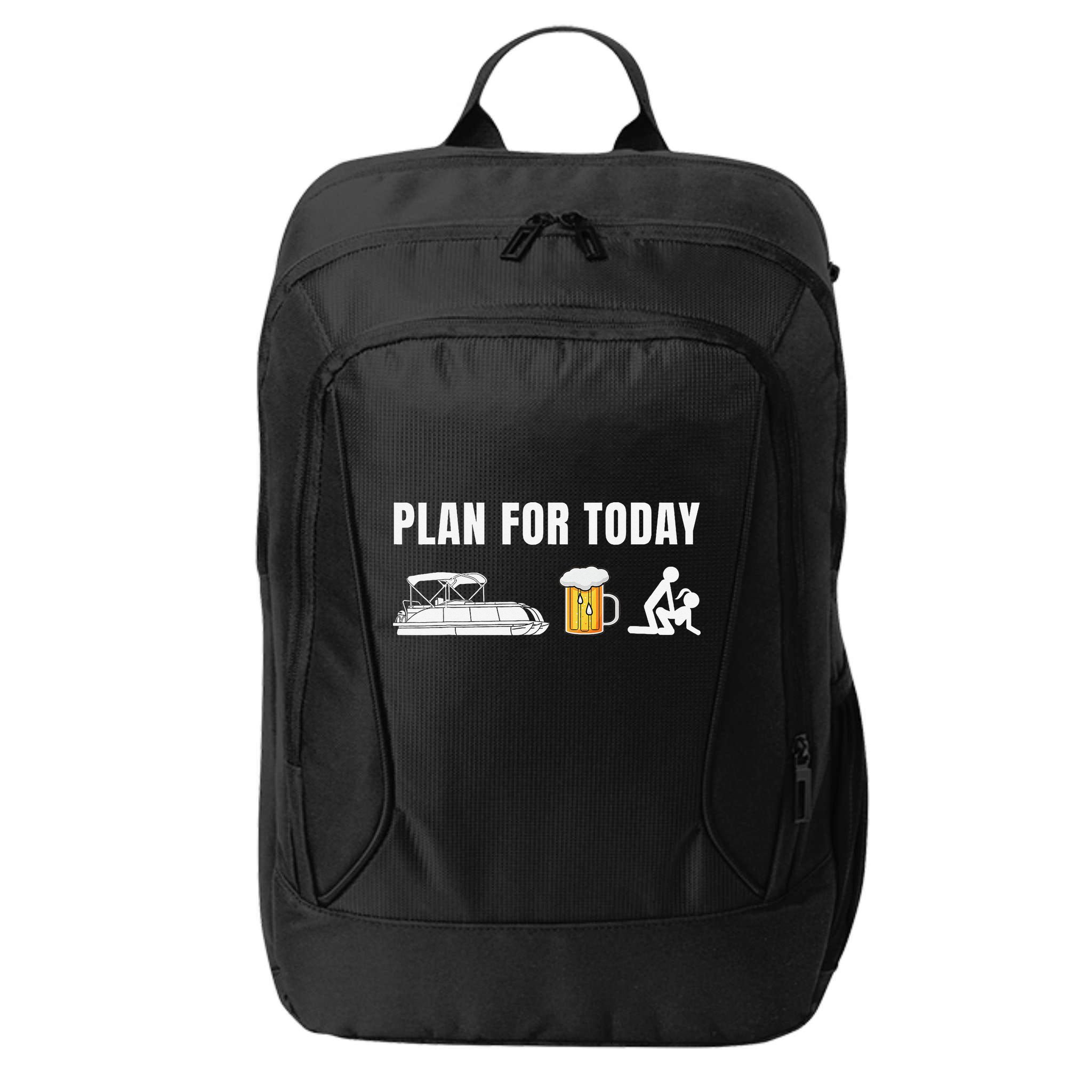 Funny Pontoon Boat Plan for Today Beer Boating  City Backpack