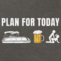 Funny Pontoon Boat Plan for Today Beer Boating  Cotton Canvas Backpack