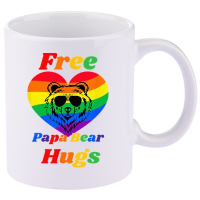 Free Papa Bear Hugs 11oz C Handle Ceramic Mug