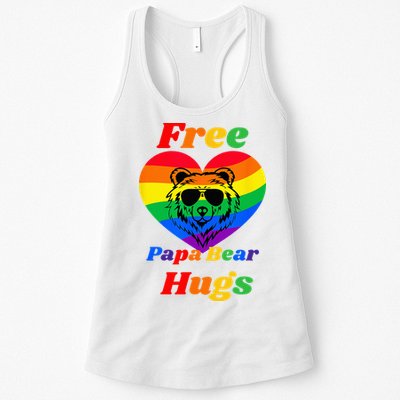Free Papa Bear Hugs Womens Tank Top