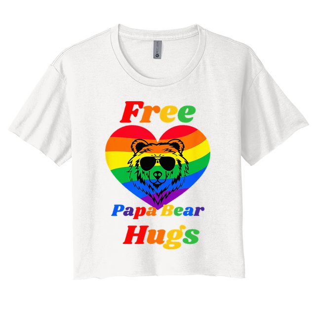 Free Papa Bear Hugs Crop Top