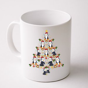 Funny Penguin Bird Lover Xmas Santa Penguin Christmas Tree Gift Coffee Mug