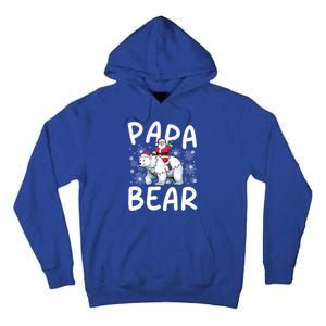 Funny Papa Bear Christmas Lights Santa Hat Snowflakes Xmas Great Gift Tall Hoodie