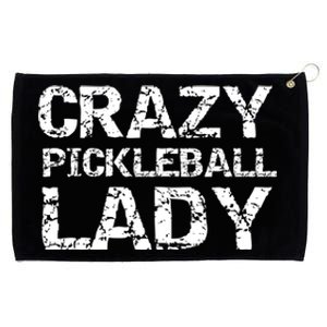 Funny Pickle Ball Quote Fun Crazy Pickleball Lady Gift Grommeted Golf Towel