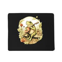 Frog Playing Banjo On Log Mousepad