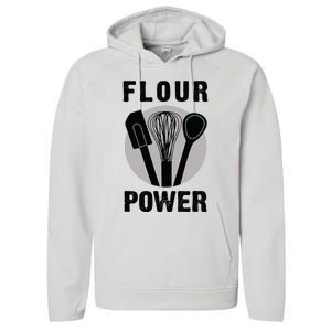 FLOUR POWER Baking Cooking Bread Making Chefs Performance Fleece Hoodie