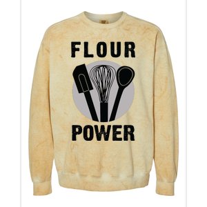 FLOUR POWER Baking Cooking Bread Making Chefs Colorblast Crewneck Sweatshirt