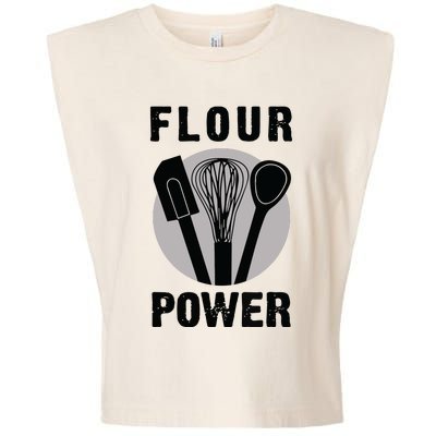 FLOUR POWER Baking Cooking Bread Making Chefs Garment-Dyed Women's Muscle Tee