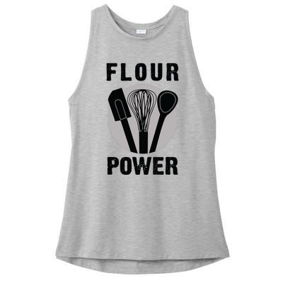 FLOUR POWER Baking Cooking Bread Making Chefs Ladies PosiCharge Tri-Blend Wicking Tank