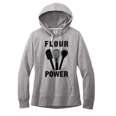 FLOUR POWER Baking Cooking Bread Making Chefs Women's Fleece Hoodie