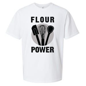 FLOUR POWER Baking Cooking Bread Making Chefs Sueded Cloud Jersey T-Shirt