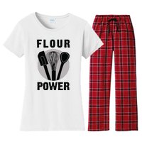 FLOUR POWER Baking Cooking Bread Making Chefs Women's Flannel Pajama Set