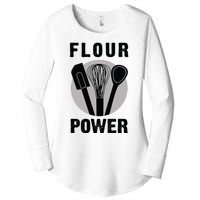 FLOUR POWER Baking Cooking Bread Making Chefs Women's Perfect Tri Tunic Long Sleeve Shirt