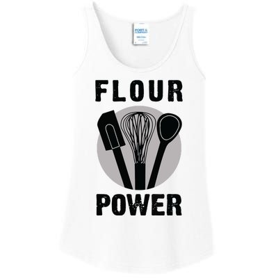 FLOUR POWER Baking Cooking Bread Making Chefs Ladies Essential Tank