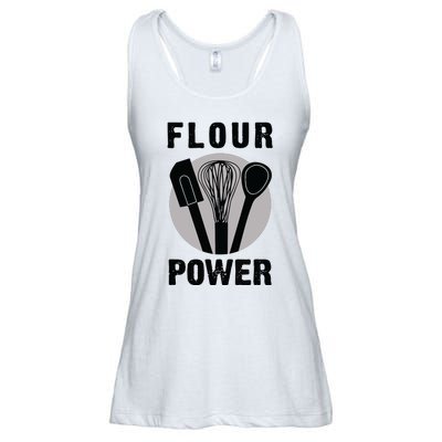 FLOUR POWER Baking Cooking Bread Making Chefs Ladies Essential Flowy Tank