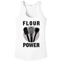 FLOUR POWER Baking Cooking Bread Making Chefs Ladies PosiCharge Competitor Racerback Tank