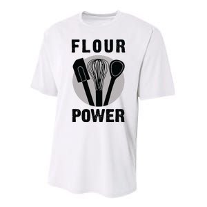 FLOUR POWER Baking Cooking Bread Making Chefs Performance Sprint T-Shirt