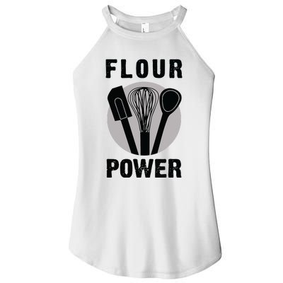 FLOUR POWER Baking Cooking Bread Making Chefs Women's Perfect Tri Rocker Tank