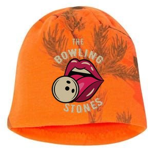 Funny Pun Bowling Stone Kati - Camo Knit Beanie