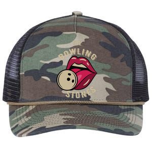 Funny Pun Bowling Stone Retro Rope Trucker Hat Cap