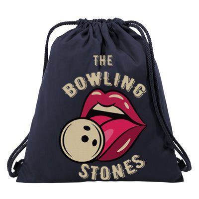 Funny Pun Bowling Stone Drawstring Bag