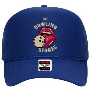 Funny Pun Bowling Stone High Crown Mesh Back Trucker Hat