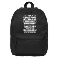 Funny Proud Boss Employee Appreciation Office Funny Boss 16 in Basic Backpack