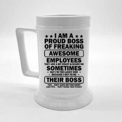 Funny Proud Boss Employee Appreciation Office Funny Boss Beer Stein