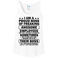 Funny Proud Boss Employee Appreciation Office Funny Boss Ladies Essential Tank