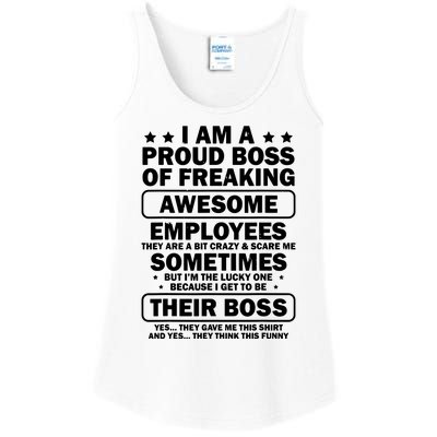 Funny Proud Boss Employee Appreciation Office Funny Boss Ladies Essential Tank