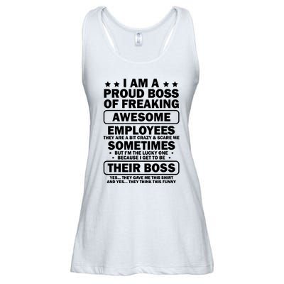 Funny Proud Boss Employee Appreciation Office Funny Boss Ladies Essential Flowy Tank