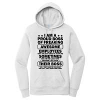 Funny Proud Boss Employee Appreciation Office Funny Boss Women's Pullover Hoodie