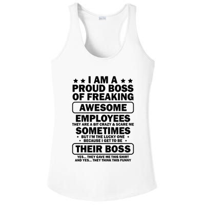 Funny Proud Boss Employee Appreciation Office Funny Boss Ladies PosiCharge Competitor Racerback Tank