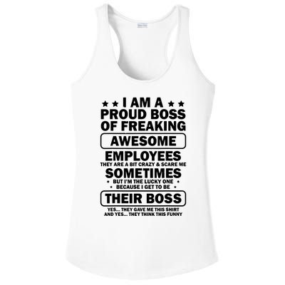 Funny Proud Boss Employee Appreciation Office Funny Boss Ladies PosiCharge Competitor Racerback Tank